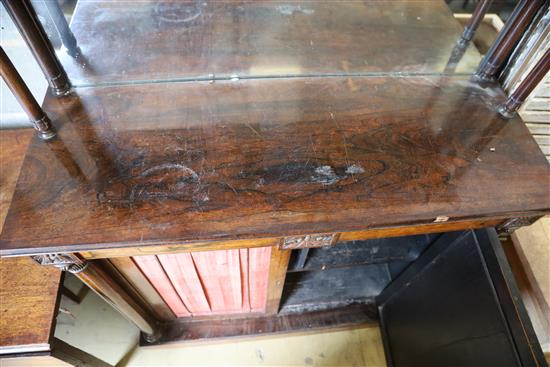 A Regency rosewood mirrored back chiffonier, W.96cm, D.36cm, H.125cm